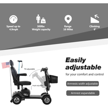 Metro Mobility MAX PLUS Full-Size 4-Wheel Mobility Scooter