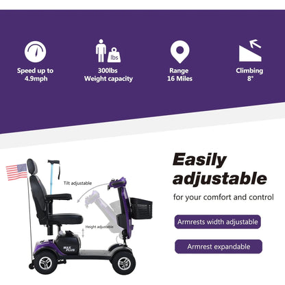 Metro Mobility MAX PLUS Full-Size 4-Wheel Mobility Scooter