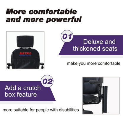 Metro Mobility MAX PLUS Full-Size 4-Wheel Mobility Scooter