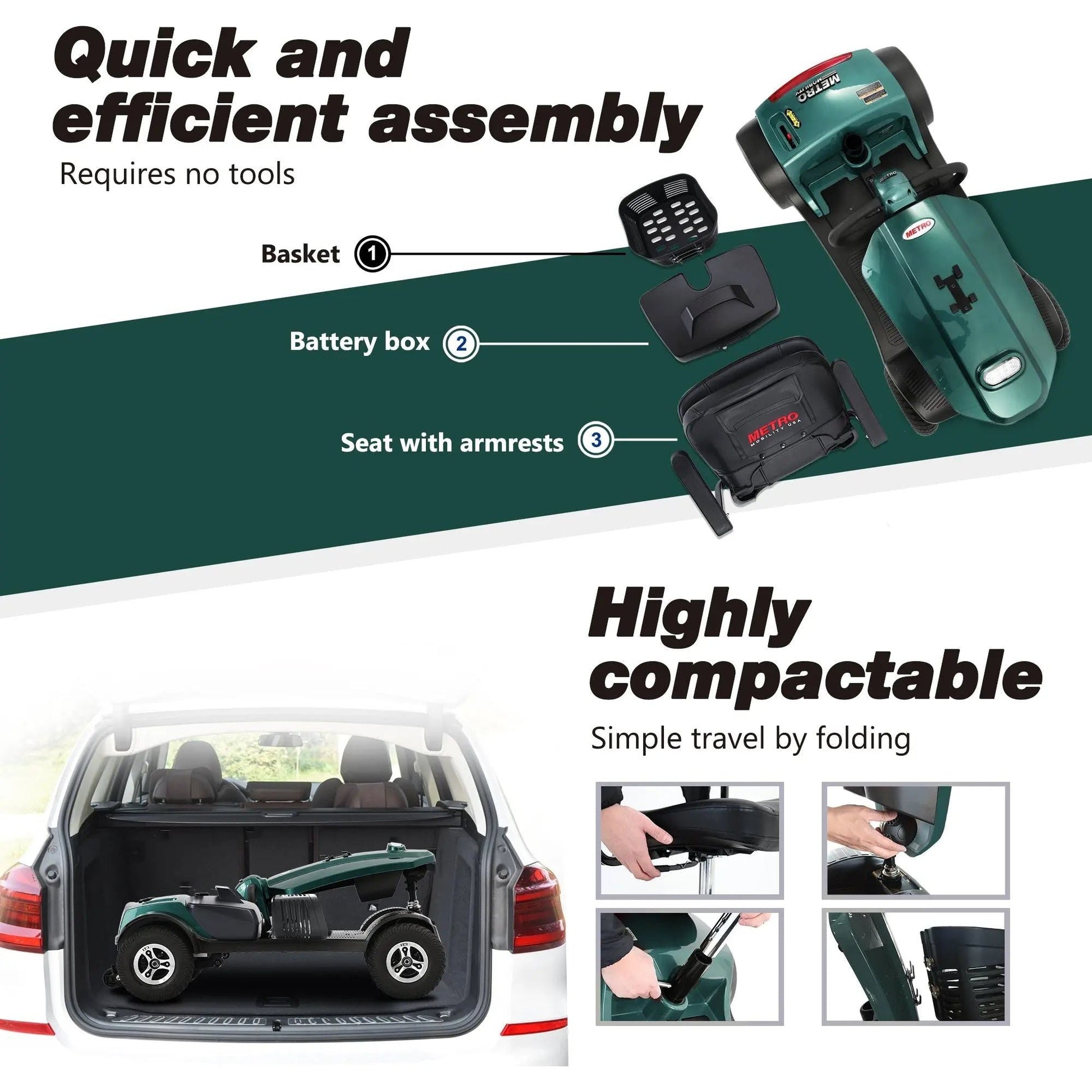 Metro Mobility MAX PLUS Full-Size 4-Wheel Mobility Scooter
