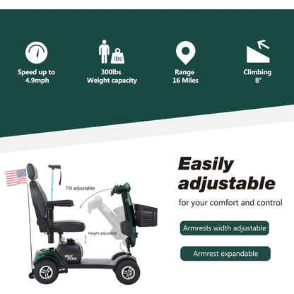 Metro Mobility MAX PLUS Full-Size 4-Wheel Mobility Scooter