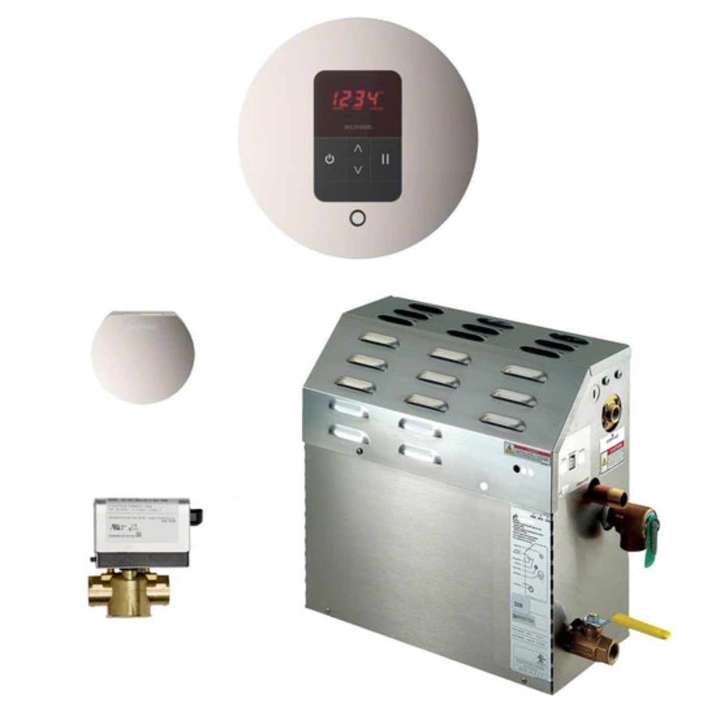 Mr. Steam- 7.5kW Steam Bath Generator Package - Round - Polished Nickel -  225C1ATRDPN
